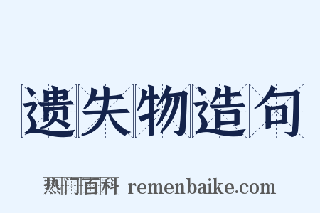 遗失物造句是什么意思的图片